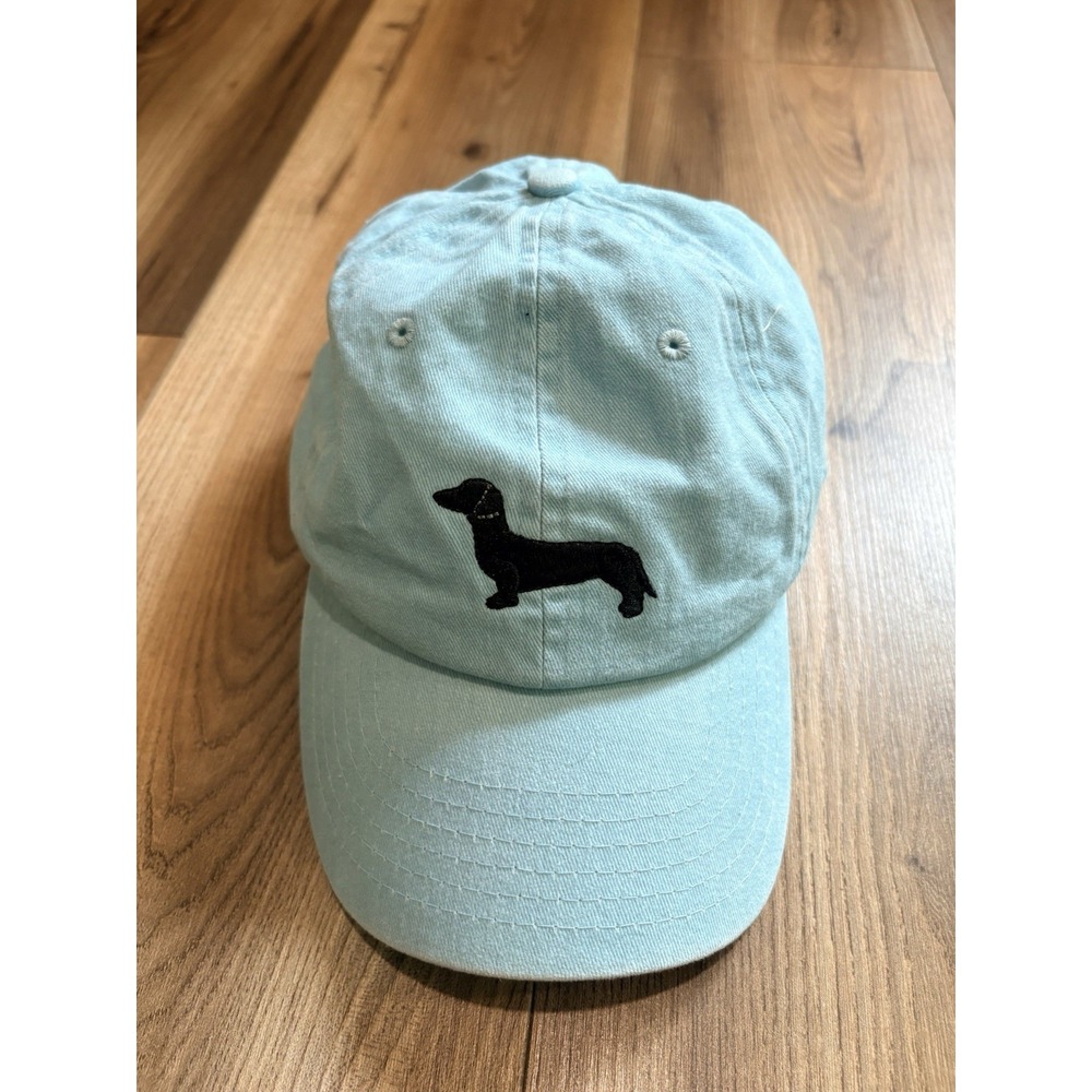 Primatives By Kathy Love My Dachshund Baseball Hat Aqua Weiner Dog Adjustable